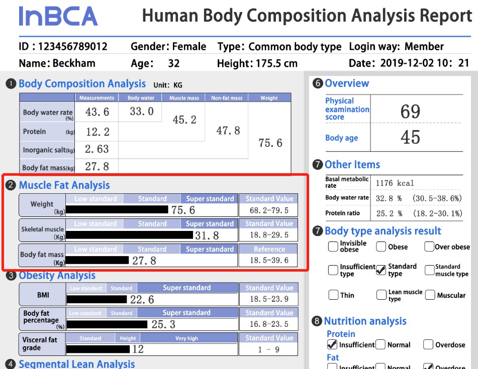 Muscle fat analysis